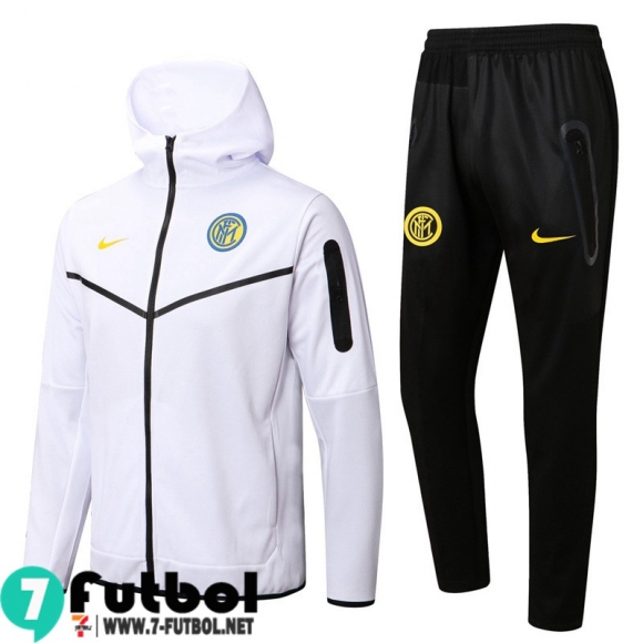 Chaquetas Futbol - Sudadera Con Capucha Inter Milan Blanco Hombre 2022 2023 JK339