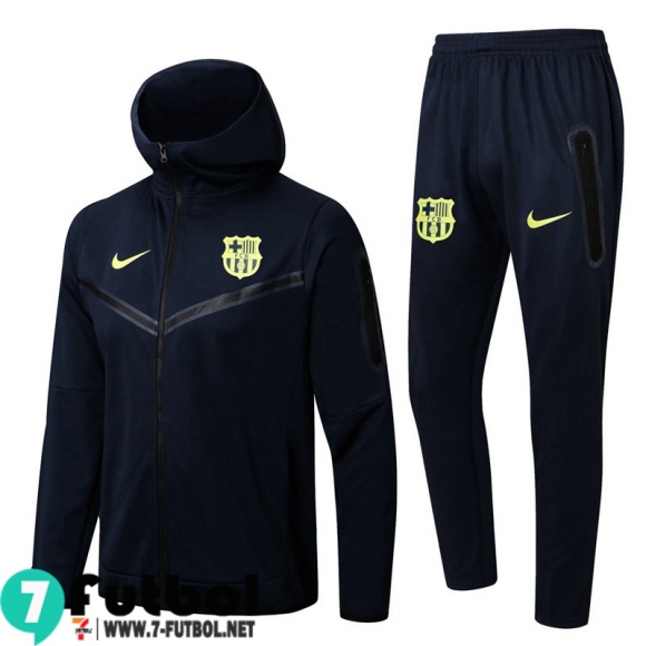 Chaquetas Futbol - Sudadera Con Capucha Barcelona azul marino Hombre 2022 2023 JK343