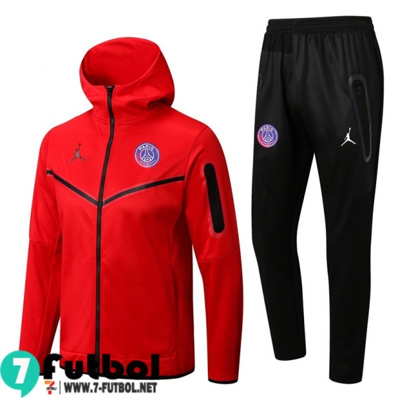 Chaquetas Futbol - Sudadera Con Capucha PSG Rojo Hombre 2022 2023 JK349 Chaquetas Futbol - Sudadera Con Capucha PSG Rojo Hombre 2022 2023 JK349