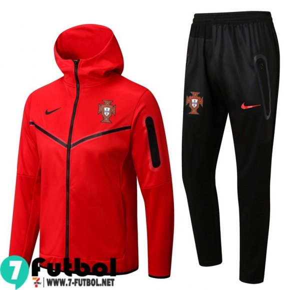Chaquetas Futbol - Sudadera Con Capucha Portugal Rojo Hombre 2022 2023 JK350 Chaquetas Futbol - Sudadera Con Capucha Portugal Rojo Hombre 2022 2023 JK350