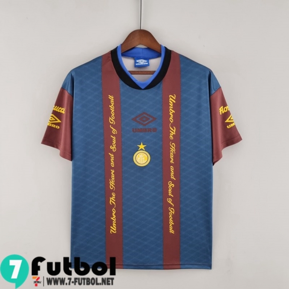 Retro Camiseta Futbol Inter Milan rojo azul Hombre 94 95 FG134