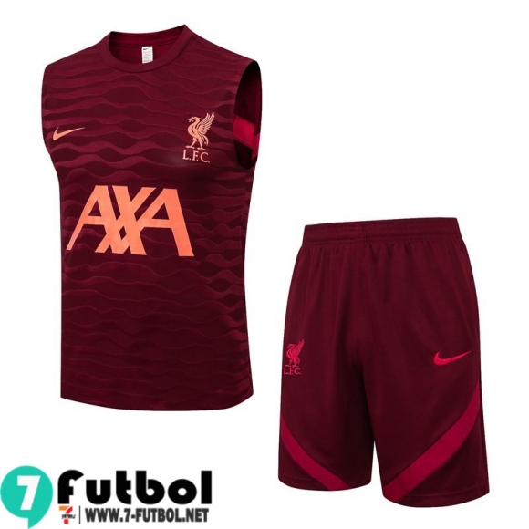 Sin Mangas Liverpool rojo oscuro Hombre 2021 2022 PL433