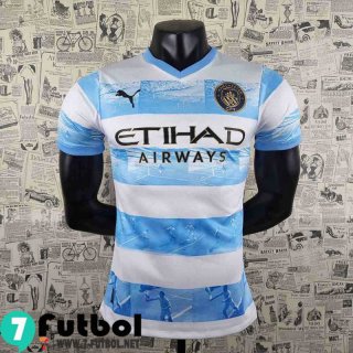 T-Shirt Manchester City blanco azul Hombre 2022 2023 PL362