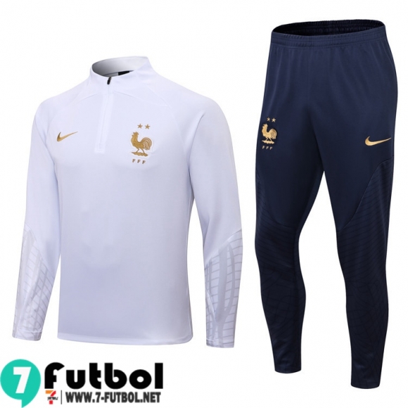 Chandal Futbol Francia Blanco Hombre 2022 2023 TG236