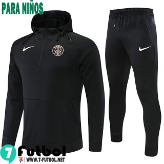 Sudaderas Deportivas PSG negro Niños 2022 2023 TK257