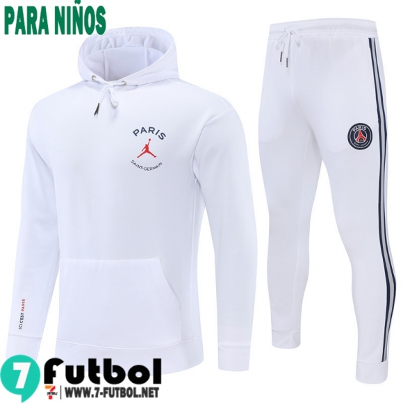 Sudaderas Deportivas PSG Blanco Niños 2022 2023 TK263