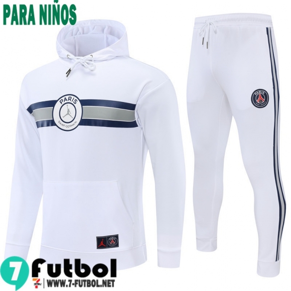 Sudaderas Deportivas PSG Blanco Niños 2022 2023 TK267