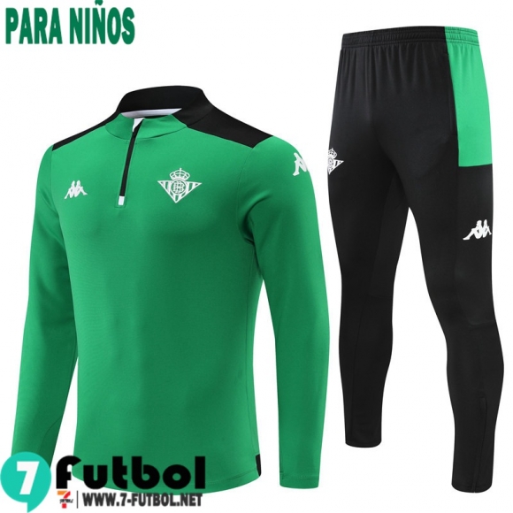 Chandal Futbol Real Betis verde Niños 2022 2023 TK270