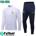 Chandal Futbol Francia Blanco Niños 2022 2023 TK273