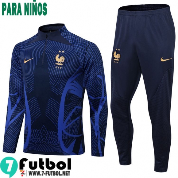 Chandal Futbol Francia azul marino Niños 2022 2023 TK276