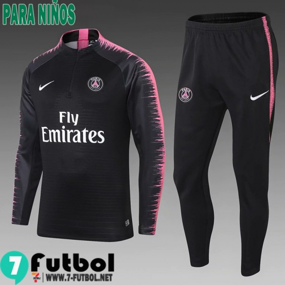 Chandal Futbol PSG negro Niños 18 19 TK286