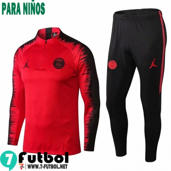 Chandal Futbol PSG Rojo Niños 18 19 TK288