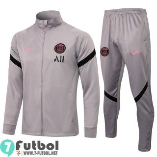 Chaquetas Futbol PSG Paris Gris claro + Pantalon JK39 2021 2022