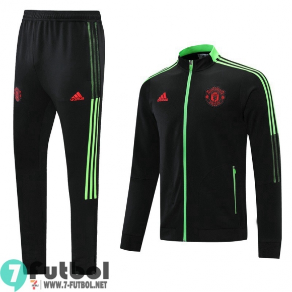 Chaquetas Futbol Manchester United negro + Pantalon JK51 2021 2022