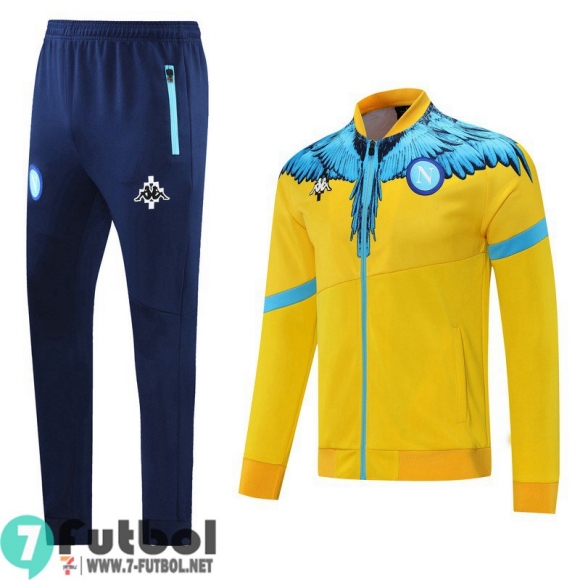 Chaquetas Futbol SSC Naples amarillo + Pantalon JK54 2021 2022