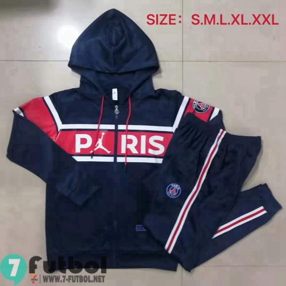 Chaquetas Futbol - Sudadera Con Capucha PSG Paris zafiro + Pantalon JK62 2021 2022