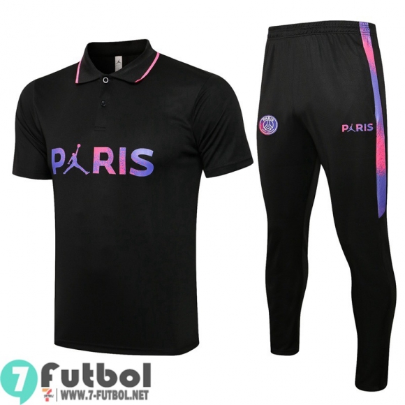 Polo Futbol PSG Paris negro + Pantalon PL46 2021 2022