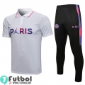 Polo Futbol PSG Paris blanco + Pantalon PL54 2021 2022