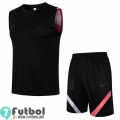 Chandal Futbol Sin Mangas Korea negro + Pantalones cortos PL56 2021 2022