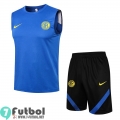 Chandal Futbol Sin Mangas Inter Milan Azul oscuro + Pantalones cortos PL60 2021 2022