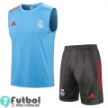 Chandal Futbol Sin Mangas Real Madrid Azul claro + Pantalones cortos PL62 2021 2022