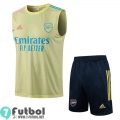Chandal Futbol Sin Mangas Arsenal amarillo + Pantalones cortos PL66 2021 2022