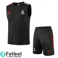 Chandal Futbol Sin Mangas Real Madrid Gris oscuro + Pantalones cortos PL67 2021 2022