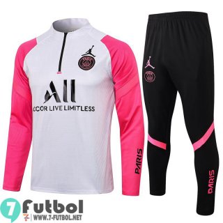 Chandal Futbol PSG Paris blanco rojo + Pantalon TG18 2021 2022