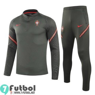 Chandal Futbol Niño Portugal Verde oscuro + Pantalon TK02 2021 2022