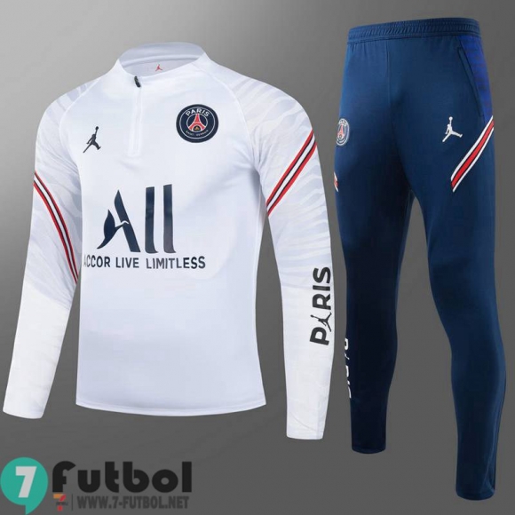 Chandal Futbol Niño PSG Paris blanco + Pantalon TK03 2021 2022