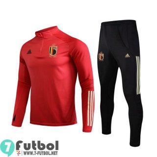 Chandal Futbol Niño Belgica rojo + Pantalon TK06 2021 2022