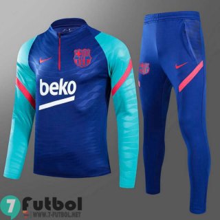 Chandal Futbol Niño Barcelona azul + Pantalon TK08 2021 2022