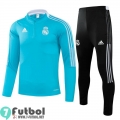 Chandal Futbol Niño Real Madrid azul + Pantalon TK14 2021 2022
