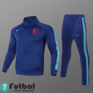 Chaquetas Futbol Niño Barcelona azul + Pantalon TK17 2021 2022