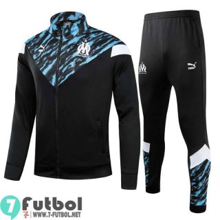 Chaquetas Futbol Niño Olympique De Marsella negro + Pantalon TK18 2021 2022