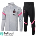 Chaquetas Futbol Niño PSG Paris Gris claro + Pantalon TK20 2021 2022