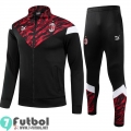Chaquetas Futbol Niño AC Milan negro + Pantalon TK22 2021 2022