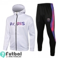 Chaquetas Futbol - Sudadera Con Capucha Niño PSG Paris blanco + Pantalon TK31 2021 2022