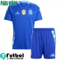 Argentina Camiseta Futbol Segunda Ninos 2024