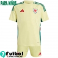 Gales Camiseta Futbol Segunda Ninos 2024