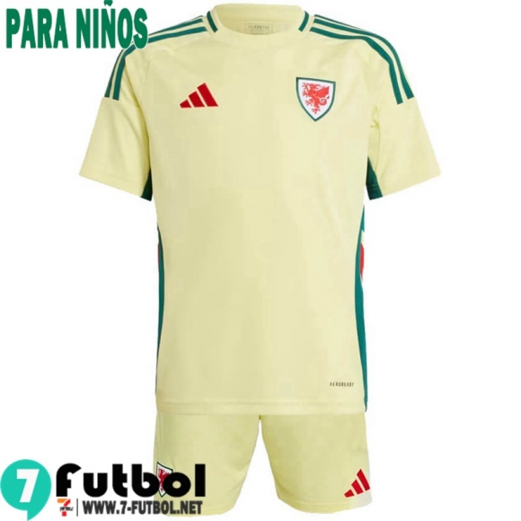 Gales Camiseta Futbol Segunda Ninos 2024