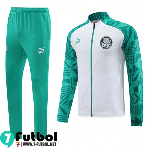 KIT: Chaquetas Deportivas Palmeiras Blanco Hombre 2023 2024 JK726