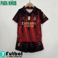 Camiseta Futbol AC Milan Fourth Ninos 2023 2024 MK03