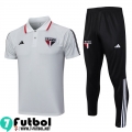 KIT: Polo Futbol Sao Paulo Blanco Hombre 2023 2024 PL677