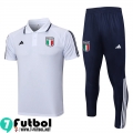 KIT: Polo Futbol Italia Blanco Hombre 2023 2024 PL681