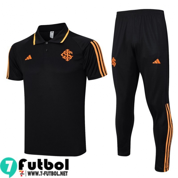 KIT: Polo Futbol Club Internacional negro Hombre 2023 2024 PL682