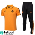 KIT: Polo Futbol Club Internacional naranja Hombre 2023 2024 PL683