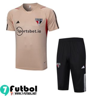 KIT: Polo Futbol Sao Paulo albaricoque Hombre 2023 2024 PL688