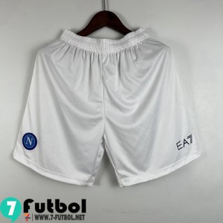 Pantalon Corto Futbol Naples Blanco Hombre 2023 2024 P243