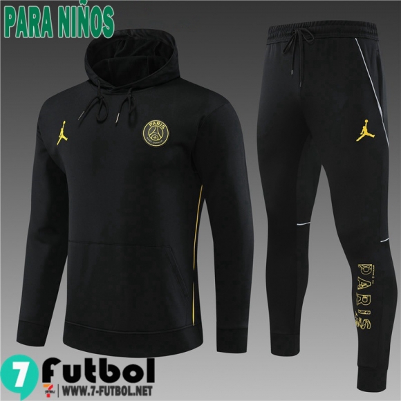 KIT: Sudaderas Deportivas PSG negro Ninos 2023 2024 TK589